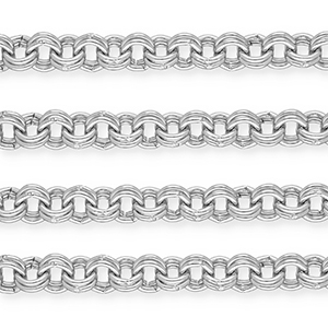 Benodigdheden van aluminium jasseron dubbele schakel Silver