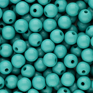 6 mm kralen van acryl shiny Petrol green
