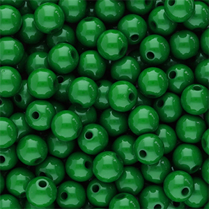 6 mm kralen van acryl shiny Green
