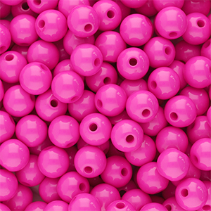 6 mm kralen van acryl shiny Magenta pink