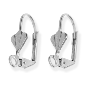 Benodigdheden van Stainless steel Roestvrij staal (RVS) sluitbare oorhanger shell with loop Silver