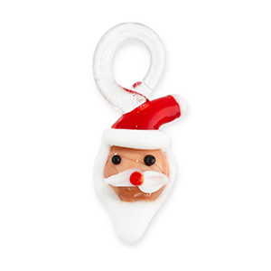 Glas bedels Santa Red-white