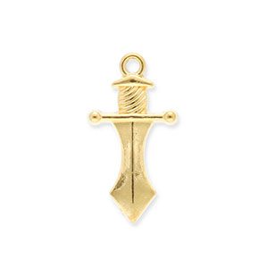 Bedels van Stainless steel Roestvrij staal (RVS) dagger Gold