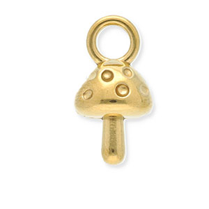 Bedels van Stainless steel Roestvrij staal (RVS) mushroom Gold