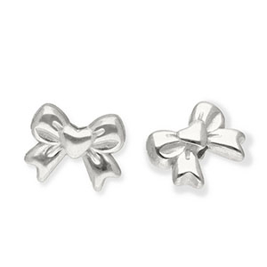 Kralen van Stainless steel Roestvrij staal (RVS) bow Silver