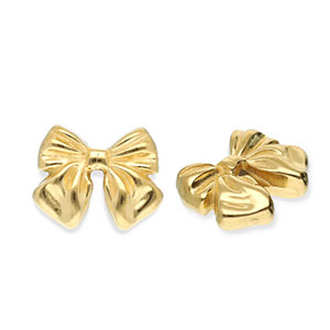 Kralen van Stainless steel Roestvrij staal (RVS) bow Gold