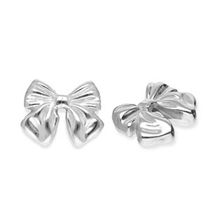 Kralen van Stainless steel Roestvrij staal (RVS) bow Silver