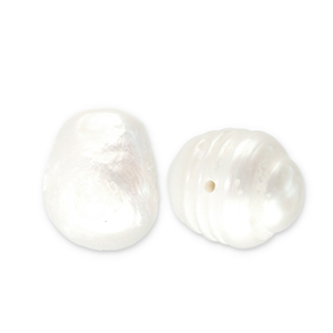 Zoetwaterparels nugget Natural white