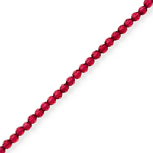 Top facet kralen Red