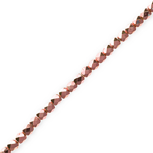 Top facet kralen Metallic vintage pink