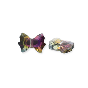 Facet fashion kralen bow Anthracite-AB coating