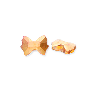 Facet fashion kralen bow Flame orange-AB coating