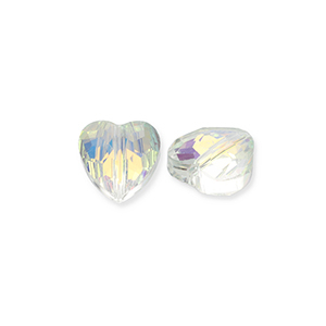 Facet fashion kralen heart Transparent-AB coating
