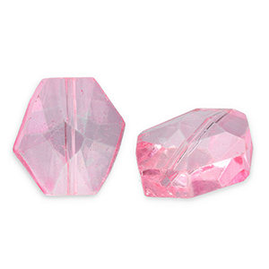 Facet fashion kralen hexagon Pink