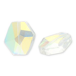 Facet fashion kralen hexagon Transparent-AB coating