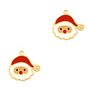Bedels van Stainless steel Roestvrij staal (RVS) Santa Gold-red