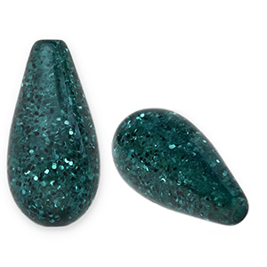 Kralen Polaris Elements druppel vorm Paipo Dark green