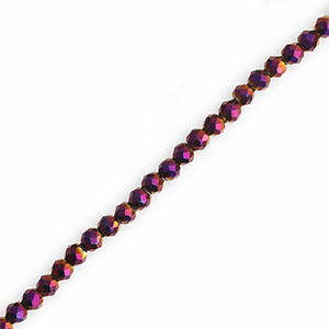 Facet kralen top quality round 3mm Dark purple-AB coating