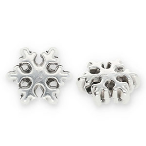 Metaal kralen DQ snowflake Antiek zilver (Nikkelvrij)