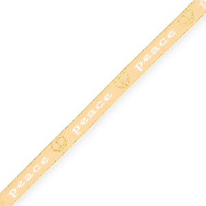 BY31&reg; Tekstlint "Peace" Vanilla yellow-white-gold