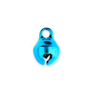 Metaal bedels little bells 6mm Blue