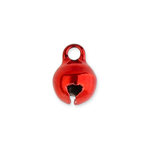 Metaal bedels little bells 6mm Red