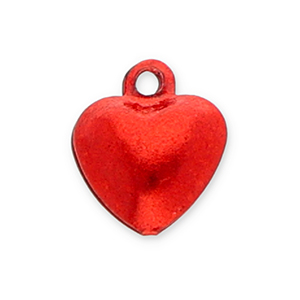 Metaal bedels little bells heart Red