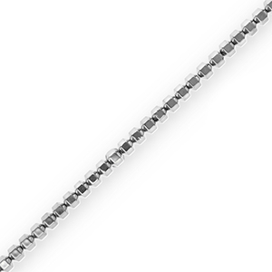 Kralen van hematite hexagon Silver