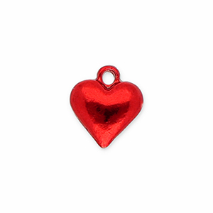 Metaal bedels heart Red