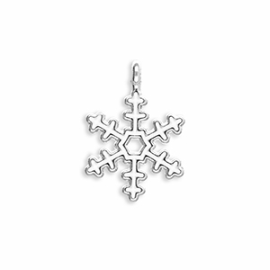 Metaal bedels snowflake Silver-white