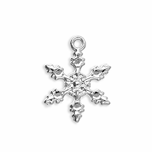 Metaal bedels snowflake Silver