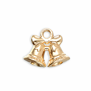 Metaal bedels christmas bells Gold