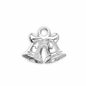 Metaal bedels christmas bells Silver
