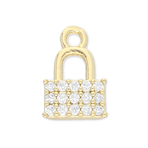 TQ metaal Brass bedels lock Gold-transparent