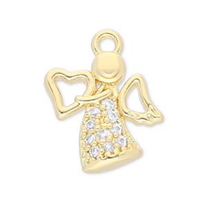 TQ metaal Brass bedels angel Gold-transparent