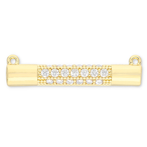 TQ metaal Brass tussenstuk bar Gold-transparent