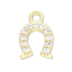 TQ metaal Brass bedels horseshoe Gold-transparent