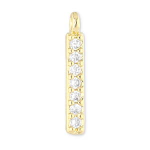 TQ metaal Brass bedels bar Gold-transparent