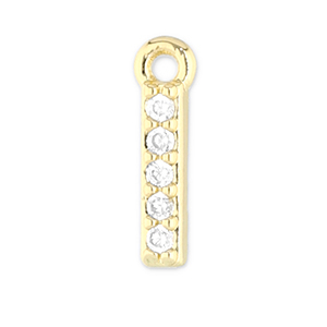 TQ metaal Brass bedels bar Gold-transparent