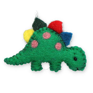 Broches vilt dinosaur Green-yellow-red-blue