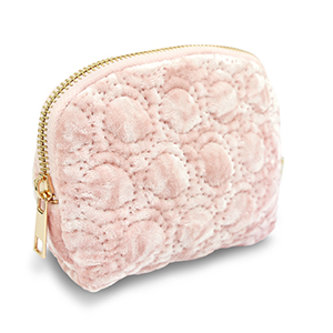 BY31&reg; Etui velvet with stitched circles Light pink