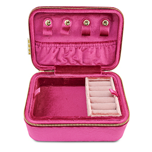 BY31&reg; Doosje voor sieraden velvet Fuchsia-vintage pink