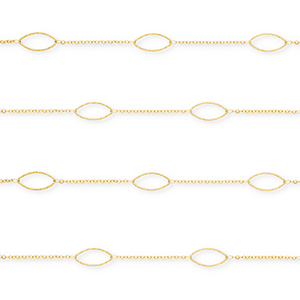 Benodigdheden van Stainless steel Roestvrij staal (RVS) jasseron oval Gold