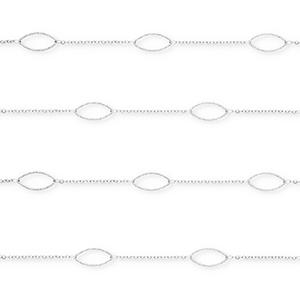 Benodigdheden van Stainless steel Roestvrij staal (RVS) jasseron oval Silver