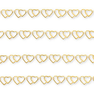 Benodigdheden van Stainless steel Roestvrij staal (RVS) jasseron hearts Gold
