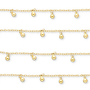 Benodigdheden van Stainless steel Roestvrij staal (RVS) jasseron with spheres Gold