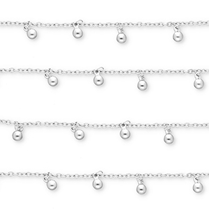 Benodigdheden van Stainless steel Roestvrij staal (RVS) jasseron with spheres Silver