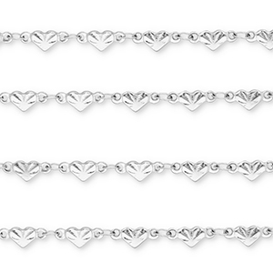 Benodigdheden van Stainless steel Roestvrij staal (RVS) jasseron heart Silver