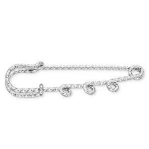 Benodigdheden van Stainless steel Roestvrij staal (RVS) ornamental pin with 3 loops Silver