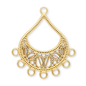 Benodigdheden van Stainless steel Roestvrij staal (RVS) hangers drop with 7 loops Gold